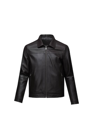 Hatemoğlu Kahverengi Slim Fit Bebe Yaka 100% Hakiki Deri Mont 1993124 Kahverengi
