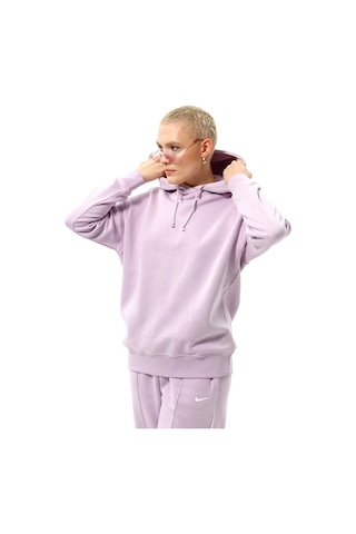 Nike Sportswear Collection Essentials Oversized Hoodie Büyük Beden Kapüşonlu Kadın Mor Sweatshirt Mor