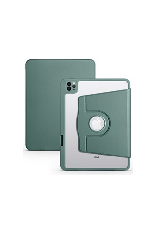 Apple Uyumlu iPad 10.2 2021 9.nesil Kılıf Zore Termik Kalem Bölmeli Dönebilen Standlı Kılıf Kapaklı Kılıf