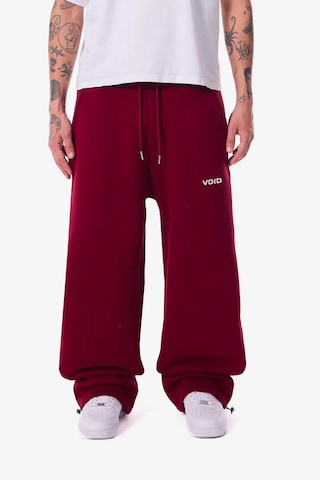 Feville 3 İplik Şardonlu Ayarlanabilir Paça Baggy Unisex Eşofman Altı Bordo