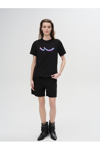 LTB Hologram Logo Baskılı Siyah T-shırt