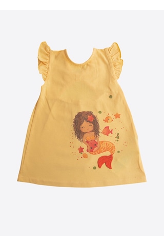 KitiKate Organik Little Marmaid Elbise Sarı Sari