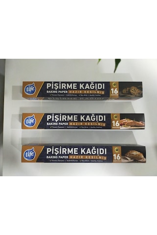 Life 16 Lı Hazır Kesilmiş Pişirme Kağıdı 3' Lü Promosyon Paketi