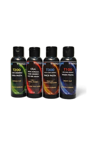 Trendwax 100ml Pasta Cila Seti Kalın, Orta,ince Pasta Ve Koruyucu Cila Wax