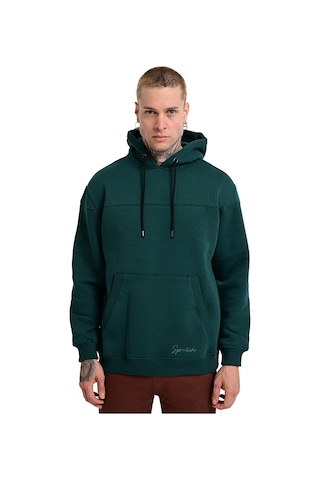 Sportive Lerida Hoodie Erkek Yeşil Günlük Stil Sweatshirt 24ku001-ysl Yeşil