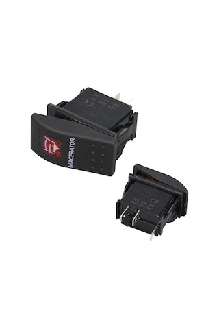 Powermaster Macaratör Sembollü Işıklı 3 Pinli On-off 12-24v Marin Switch
