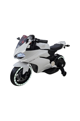 Cool Motors 12v Akülü Yarış Motoru Beyaz