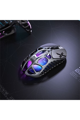 Gravastar Mercury K1 Pro+x Kablosuz Rgb Işıklı Mekanik Q Gaming Klavye Ve Optik Mouse Seti, Special Optik