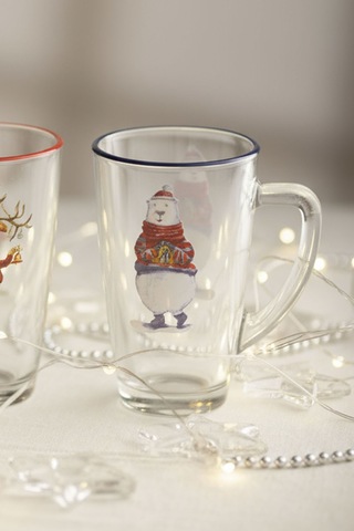 Deer Santa 2'li Kupa Seti Mavi-kırmızı 400 Cc Renkli