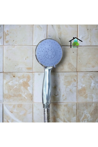 Mintev Mavi Mini Eco Duş Seti Krom Eco Hortum Ve Mafsal Mavi