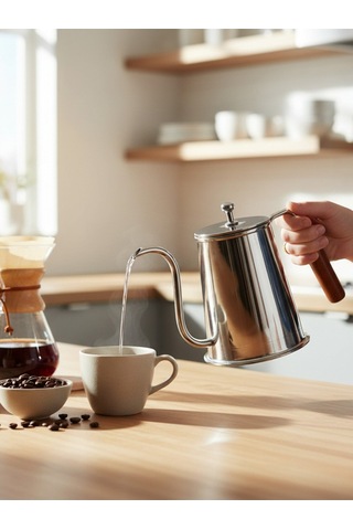 Moda Bakır Barista Bakır Demlik Nikel Gümüş