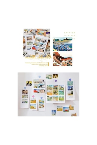 Katsushika Hokusai Temalı 45 Adet Sticker Seti, Bullet Journal İçin