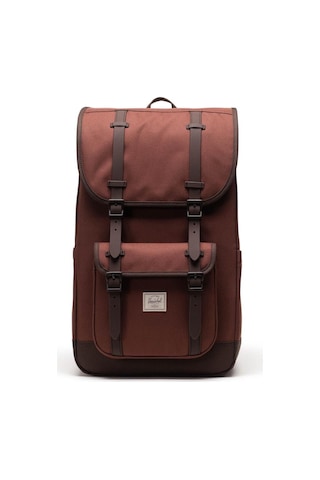 Herschel Supply Co. Little America 16"inç Laptop Uyumlu Sırt Çantası, Su İtici Kumaş, 30 L-13155 Bitter Çikolata/kavrulmuş Kahve