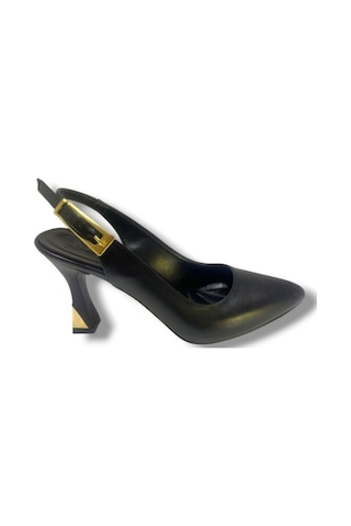 C-shoes J800-25 Arkası Açık İnce Topuk Kadın Stiletto Siyah