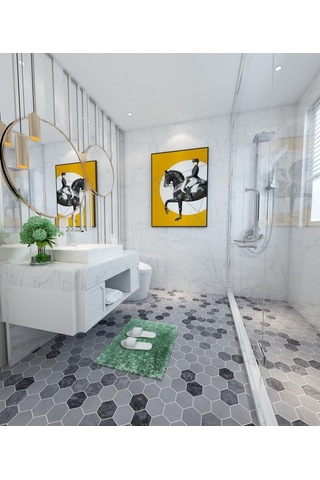 Tuqco Doğaltaş 2" Hexagon Muğla B. - Gümüş Honlu Mermer Mozai