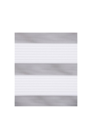 Beyaz İthal Geniş Pliseli Bambu Zebra Stor Perde Etek Dilimsiz +alüminyum Kasa