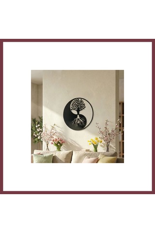 Storeşahin Yin Yang Hayat Ağacı Duvar Tablosu Mdf Lazer Kesim Modern Spiritüel Duvar Süsü Shn0720