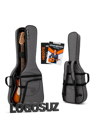 Fourtune Atlas Gri Elektro Gitar Çantası Gigbag Kalın Soft Case