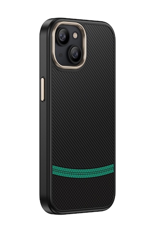 Nihcase Apple Uyumlu iPhone 15 Plus Kılıf M-safe Manyetik Şarj Karbon Fiber Görünüm Antina Kapak
