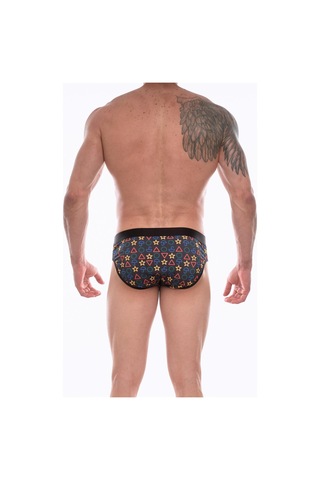 Don Moris Erkek Desenli Slip Külot Gri Melanj