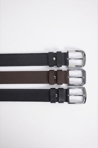 Tudors Erkek 3'lü Set 4 Cm Spor Siyah-kahverengi-lacivert Kemer-34519 Multi