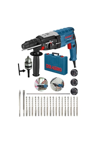 Dragro Alman Drg-krc 4200 Watt Kırıcı Delici 5.0 J- Metal Dişli Şanzuman Hilti Darbeli