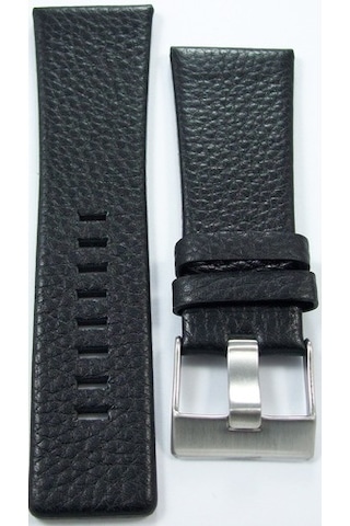 1Kalite 32Mm Uzun Siyah Deri Saat Kayışı Diesel Model Saat Kordon