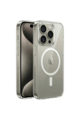 İberry Bunkerglass 15 Pro Magsafe Uyumlu Şeffaf Kılıf