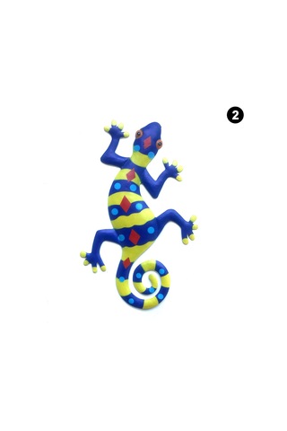 "canlı Metal Gecko Duvar Sanatı - Ev, Kafe Veya Bar Kapısı Asılı Süs İçin El İşi Kertenkele Dekoru" 4