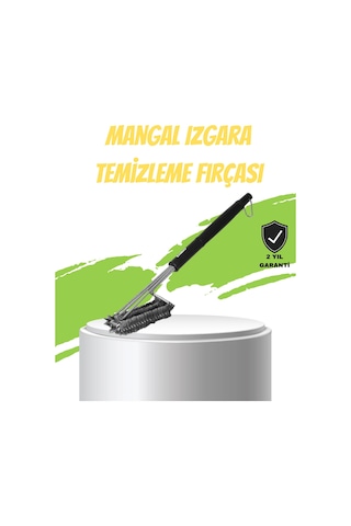 Mangal Izgara Temizleme Fırçası Paslanmaz Çelik Telli Uzun Saplı 08326861
