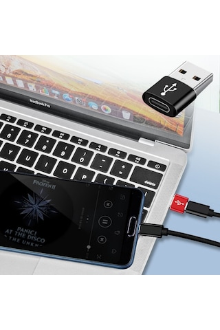 Buffer Usb'den Type-c 'ye Dönüştürücü Adaptör Veri Aktarımı Sağlayıcı Şarj Data Çevirici Çok Renkli