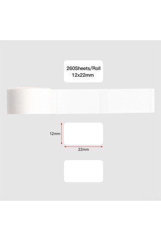 Dianziye Aibecy 10'lu Paket Isı Etiket Kağıdı 12x22mm 260 Yaprak/rulman Suya Ve Yağa Dayanıklı Ev Ofis Organizasyonu İçin Phomemo D30 Uyumlu