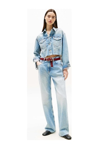 Tommy Jeans Kadın İkonik Şeritli Kısa Jean Mavi Ceket Dw0dw210631a5 Mavi