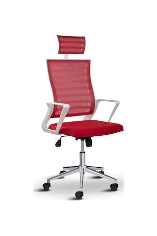 Ceo Ergonomik Ofis Koltuğu, Başlıklı, Fileli, Metal Ayaklı, Çalışma Sandalyesi Çok Renkli