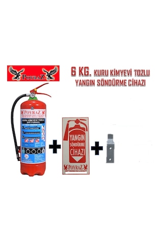 Yangın Söndürme Tüpü Abc Tozlu 6 KG - 2023 Üretim 2027 Tekrar Dolum