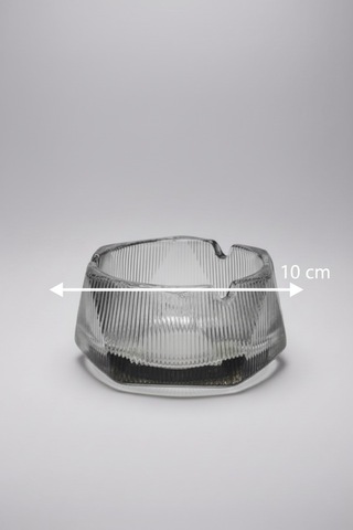 Modern Tasarım Şeffaf Cam Küllük Kül Tablası 10 Cm