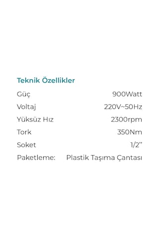 Max Extra MXP6005 - 1/2 - 350 NM 900 W Elektrikli Somun Sökme Tabancası