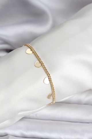 14k Gold Renk Kaplama Kalpli Model Cm Kadın Bileklik Çok Renkli