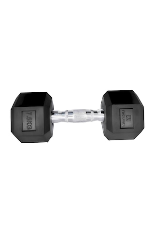 Rebuwo 7.5 KG 1 Adet Hex Dambıl Kauçuk Altıgen Dambıl Hex Dumbbell