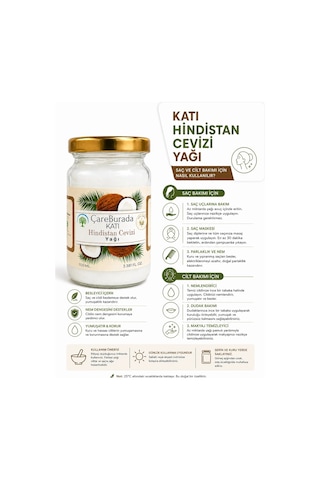 Çareburada Katı Hindistan Cevizi Yağı 100 Ml. - Soğuk Sıkım Diğer