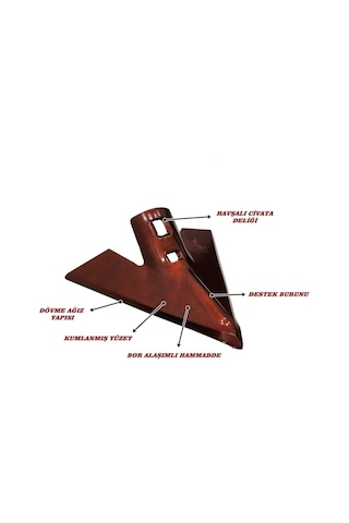 Çelik 7 Mm Kültivatör Pabucu - 24 Cm Kazayağı Bıçağı