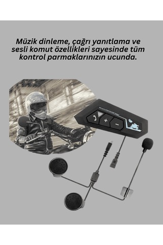 Bt22 Kask Bluetooth Kulaklık, Su Geçirmez Motosiklet İletişim Sistemi 89065042
