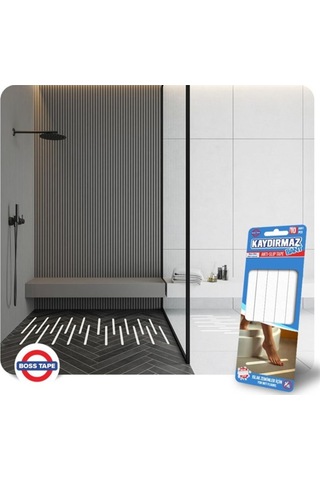Bosstape Küvet Banyo Islak Zemin Yer Kaydırmaz Bant 19 Mm X 20 Cm