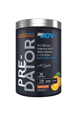 Bigjoy Pre-workout Predator 510gr Portakal Aromalı Bigjoy Pre-workout Predator 510gr Portakal Aromalı