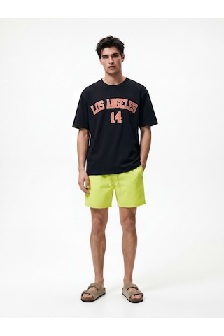LTB Los Angeles Baskılı Relaxed Lacivert T-shırt