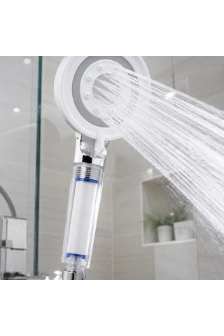Mineral Taşlı Filtreli Duş Başlığı Güçlü Su Basınçlı Banyo Başlığı Çok Renkli
