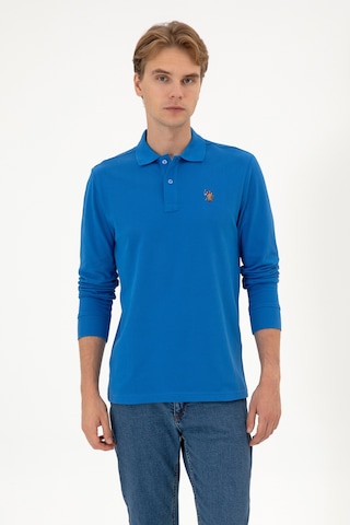 U.S. Polo Assn. Erkek Regular Fit Polo Yaka Koyu Mavi Basic Sweatshirt 50313772-VR032