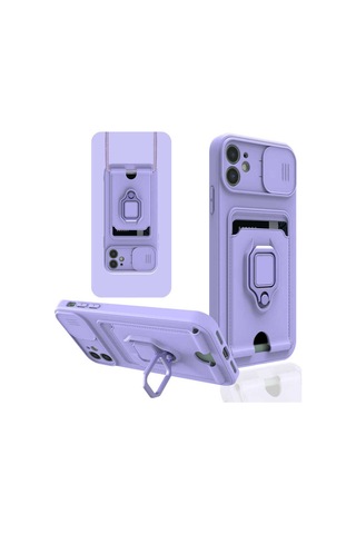 Apple Uyumlu iPhone 11 Kılıf Zore Pelit Kapak Lila