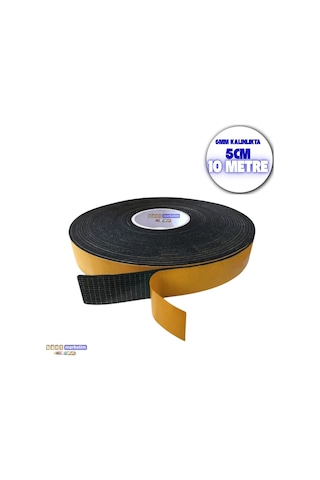 Kauçuk Sünger Bant Isı Ses Titreşim Kesici Bant 6mm Kalın 5cm X 10mt