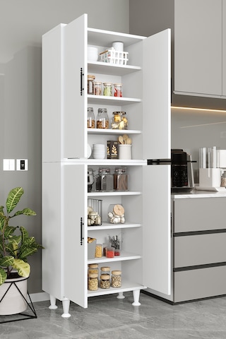 Ae-2086 Bala Beyaz Çok Amaçlı Mutfak Dolabı&banyo Dolabı, Kiler